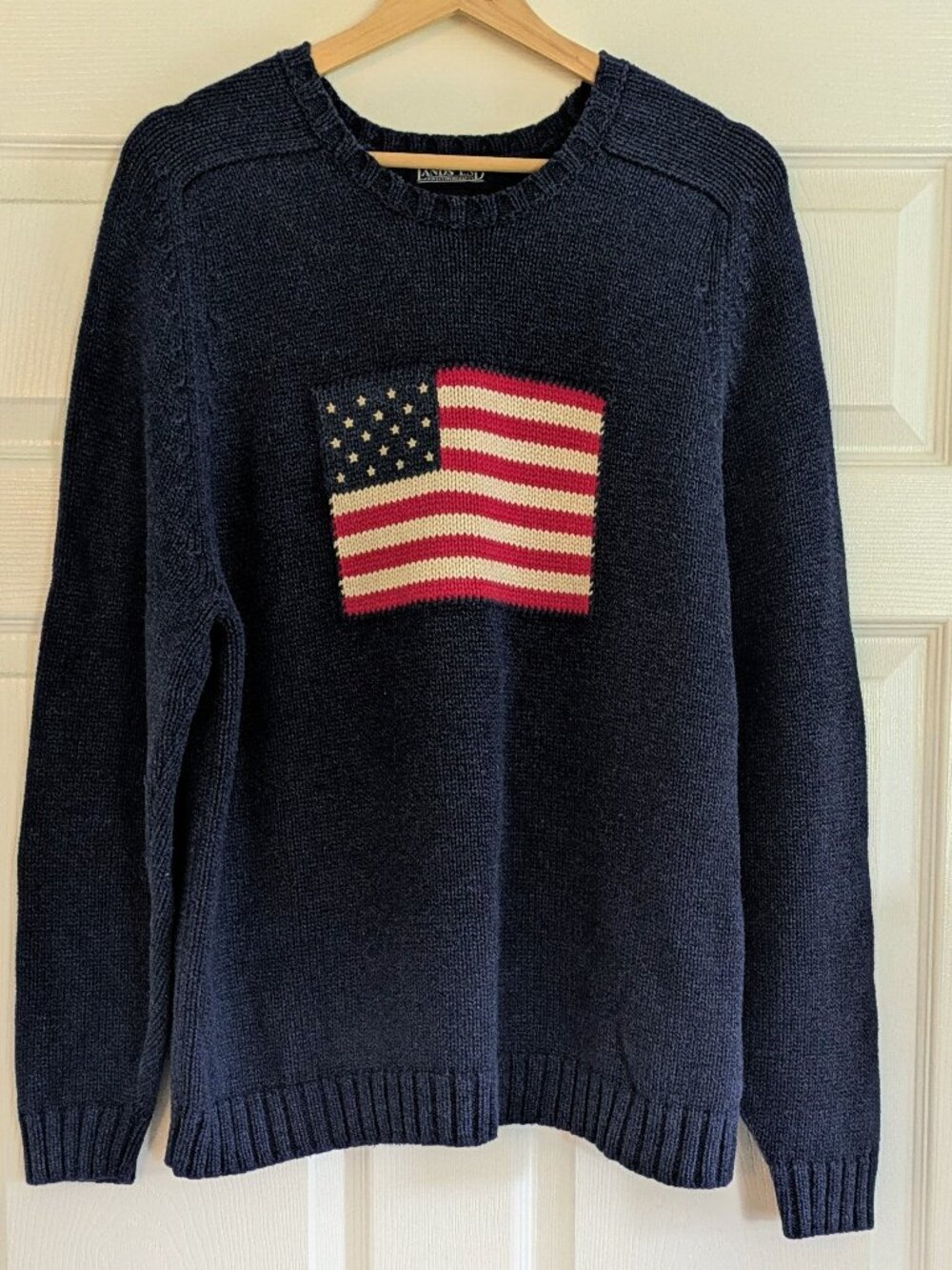 Lands' End American Flag Sweater - XL